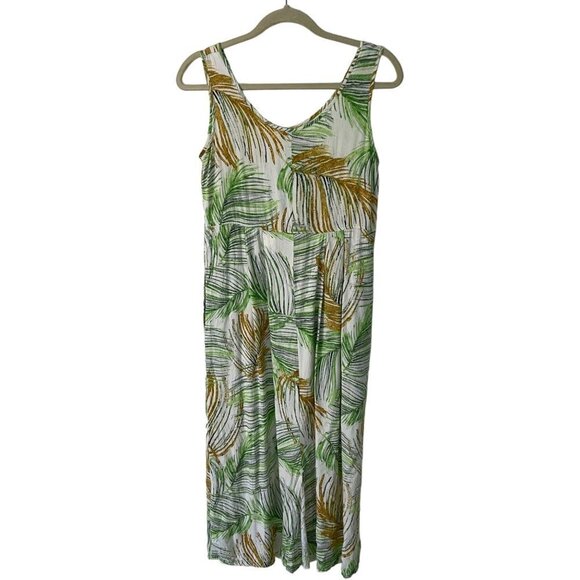 Jams World Vintage Astoria Midi Summer Dress Size Extra Small White Green Rayon - Picture 2 of 11
